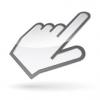 10616085 icone de la main gauche du curseur avec l ombre sur fond blanc